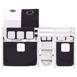 VidaXL 3283856 lettino per bambini Nero, Bianco Poliestere - Vista aggiuntiva 4