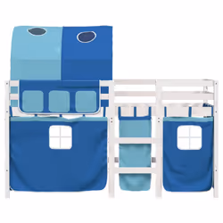 VidaXL 3283857 lettino per bambini Blu Poliestere - Vista aggiuntiva 4