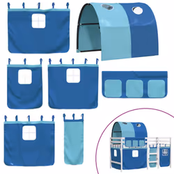 VidaXL 3283857 lettino per bambini Blu Poliestere - Vista aggiuntiva 7