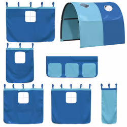 VidaXL 3283857 lettino per bambini Blu Poliestere - Vista aggiuntiva 8