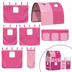 VidaXL 3283858 lettino per bambini Rosa Poliestere - Vista aggiuntiva 7