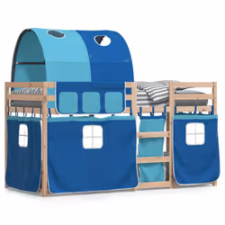 vidaXL Letto a Castello senza Materasso Blu 80x200 cm Massello Pino - Vista aggiuntiva 2