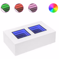 vidaXL Tavolino da Salotto con LED Infinity Bianco 116x69x40 cm - Vista aggiuntiva 2