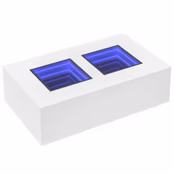 vidaXL Tavolino da Salotto con LED Infinity Bianco 116x69x40 cm - Vista aggiuntiva 3