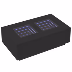 vidaXL Tavolino da Salotto con LED Infinity Nero 116x69x40 cm - Vista aggiuntiva 3