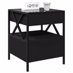 VidaXL 3284101 comodino Nero - Vista aggiuntiva 5