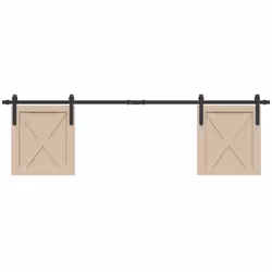 Questo kit per ante scorrevoli consente di aprire o chiudere l'armadio in modo silenzioso e senza sforzo. Materiale durevole: ...