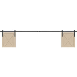 Kit Anta Scorrevole Armadio in Acciaio al Carbonio 244 cm Vidaxl 8138
