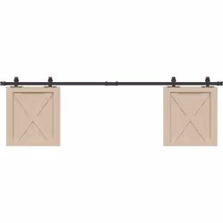 Questo kit per ante scorrevoli consente di aprire o chiudere l'armadio in modo silenzioso e senza sforzo. Materiale durevole: ...
