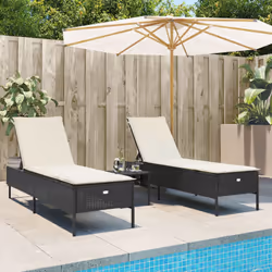 VidaXL 3284263 sedia da esterno Salone Seduta imbottita Rattan sintetico, Acciaio Crema, Bianco