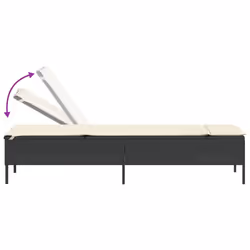 VidaXL 3284263 sedia da esterno Salone Seduta imbottita Rattan sintetico, Acciaio Crema, Bianco - Vista aggiuntiva 8