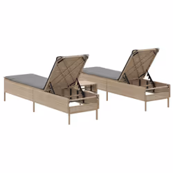VidaXL 3284266 sedia da esterno Salone Seduta imbottita Rattan sintetico, Acciaio Grigio - Vista aggiuntiva 5