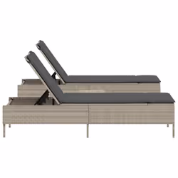 VidaXL 3284268 sedia da esterno Salone Seduta imbottita Rattan sintetico, Acciaio Grigio - Vista aggiuntiva 4