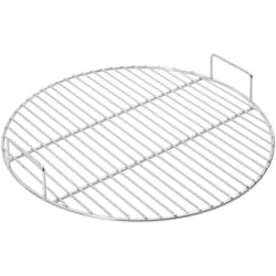 Griglia con Maniglie Rotonda Ø44,5 cm in Acciaio Inox 304 - Vidaxl