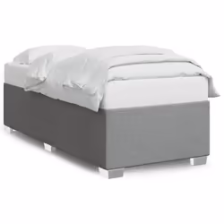 vidaXL Giroletto senza Materasso Grigio Chiaro 90x200 cm Tessuto - Vista aggiuntiva 2