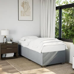 vidaXL Giroletto senza Materasso Grigio Chiaro 100x200 cm Tessuto