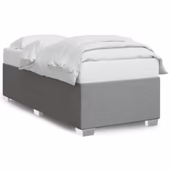 vidaXL Giroletto senza Materasso Grigio Chiaro 100x200 cm Tessuto - Vista aggiuntiva 2