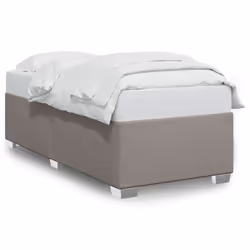 vidaXL Giroletto senza Materasso Tortora 100x200 cm in Tessuto - Vista aggiuntiva 2