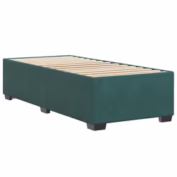 vidaXL Giroletto senza Materasso Verde Scuro 90x190 cm in Velluto - Vista aggiuntiva 3