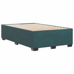 vidaXL Giroletto senza Materasso Verde Scuro 120x190 cm Velluto - Vista aggiuntiva 3