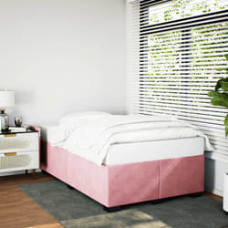 vidaXL Giroletto senza Materasso Rosa 120x190 cm Velluto