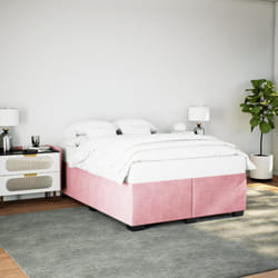 vidaXL Giroletto Rosa 160x200 cm in Velluto