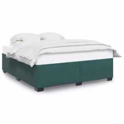 vidaXL Giroletto senza Materasso Verde Scuro 180x200 cm in Velluto - Vista aggiuntiva 2