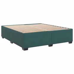 vidaXL Giroletto senza Materasso Verde Scuro 180x200 cm in Velluto - Vista aggiuntiva 3