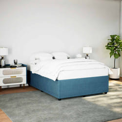 vidaXL Giroletto Blu 140x200 cm in Velluto