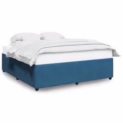 vidaXL Giroletto Blu 200x200 cm in Velluto - Vista aggiuntiva 2