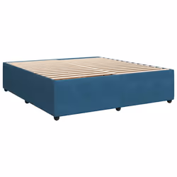vidaXL Giroletto Blu 200x200 cm in Velluto - Vista aggiuntiva 3