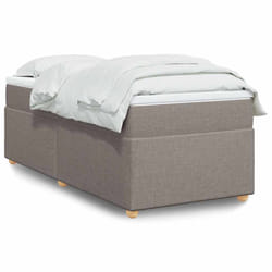 vidaXL Giroletto a Molle con Materasso Tortora 90x200 cm inTessuto