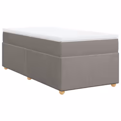 vidaXL Giroletto a Molle con Materasso Tortora 90x200 cm inTessuto - Vista aggiuntiva 2