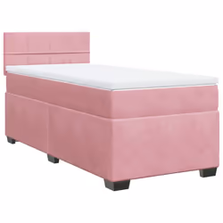 vidaXL Giroletto a Molle con Materasso Rosa 80x200 cm in Velluto - Vista aggiuntiva 2
