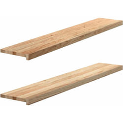 vidaXL Davanzali 2 pz Non Trattati 140x30x2cm Legno Massello di Rovere