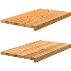 Vidaxl - Davanzali 2 pz Marrone Chiaro 70x40x2 cm Legno Massello Rovere 7502