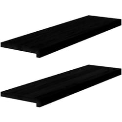 Vidaxl - Davanzali 2 pz Marrone Scuro 90x25x2 cm Legno Massello Rovere 5075