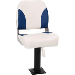 Vidaxl - Set Sedile per Barca Pieghevole 2pz Blu e Bianco 41x36x48 cm