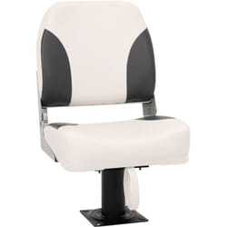 Set Sedile Barca Pieghevole 2pz Schienale Basso con Cinghia vidaXL