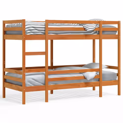 vidaXL Letto a Castello Marrone Cera 90x200 cm in Legno di Pino - Vista aggiuntiva 2