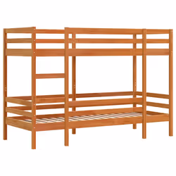 vidaXL Letto a Castello Marrone Cera 90x200 cm in Legno di Pino - Vista aggiuntiva 3