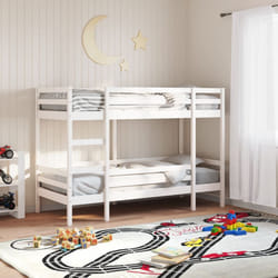 vidaXL Letto a Castello senza Materasso Bianco 90x190cm Massello Pino