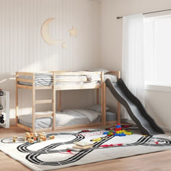 Letto a Castello Scivolo e Scala 90x200 cm Legno Massello Pino Vidaxl 252650