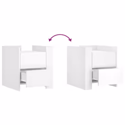 VidaXL 848283 comodino Bianco - Vista aggiuntiva 8