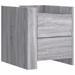 vidaXL Comodino Grigio Sonoma 45x50x50 cm in Truciolato - Vista aggiuntiva 2