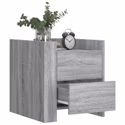 vidaXL Comodino Grigio Sonoma 45x50x50 cm in Truciolato - Vista aggiuntiva 3