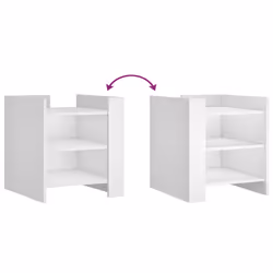 VidaXL 848290 comodino Bianco - Vista aggiuntiva 5