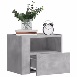 vidaXL Comodino a Muro Grigio Cemento 45x30x35 cm - Vista aggiuntiva 3
