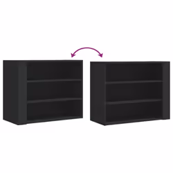 VidaXL 848417 scaffale Legno Nero - Vista aggiuntiva 6