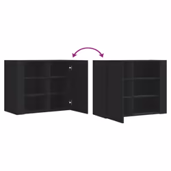 VidaXL 848424 scaffale Legno Nero - Vista aggiuntiva 7